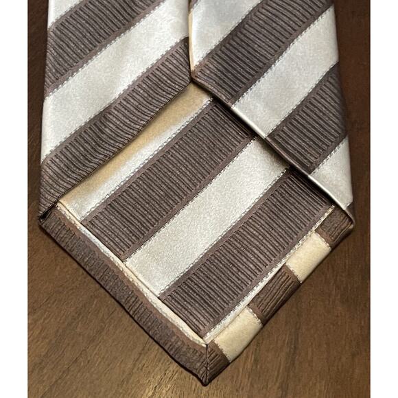 Principessa Brown Hand Made 100% Silk Men’s Neck Tie Made In China - Picture 2 of 9